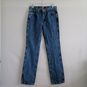 Wrangler Mens Denim Blue Mid Rise Southwestern Slim Fit Straight Jeans Size 36